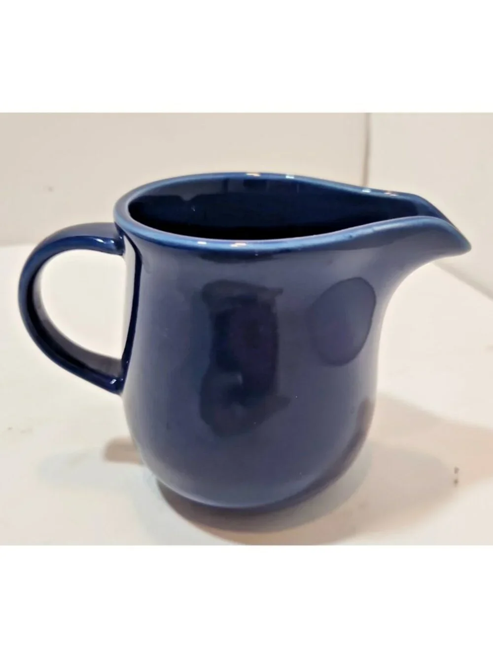 Vtg Nancy Calhoun Stoneware Sapphire Blue Sugar Bowl & Creamer No Lid